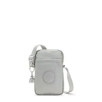 Kipling Tally Metallic Crossbody Puhelinlaukku Hopea | FI 1369UZ